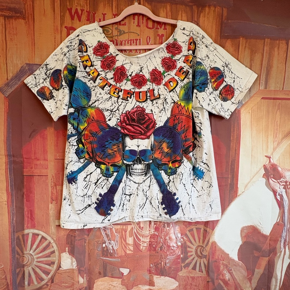 😱1992 Grateful Dead Band Tee | Brockum Licensed | All-Over Print | Men’s M/L